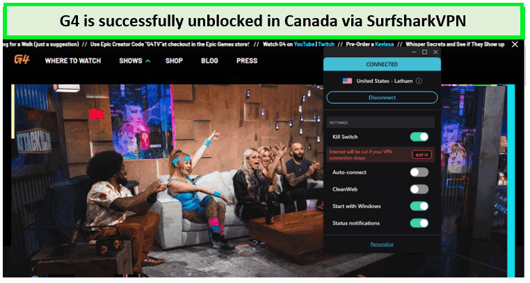 G4-is-successfully-unblocked-in-Canada-via-SurfsharkVPN