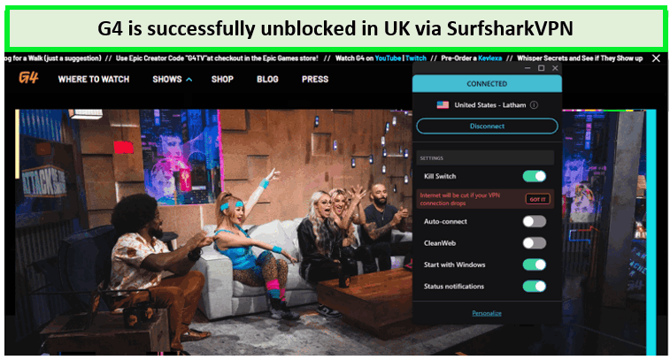 G4-is-successfully-unblocked-in-UK-via-SurfsharkVPN