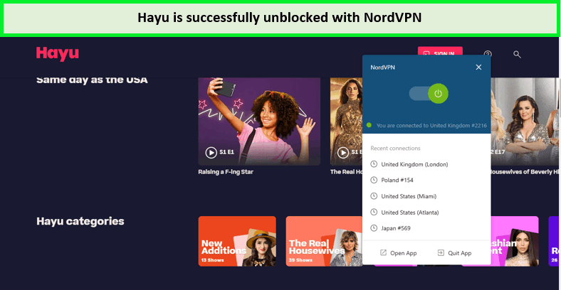 hayu-unblocked-with-nordvpn