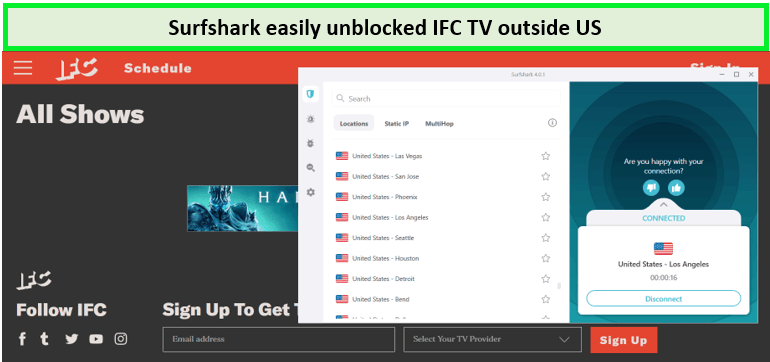 screenshot-of-ifc-tv-us-unblocked-with-surfshark-in-UAE