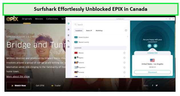 Surfshark-unblock-EPIX-ca
