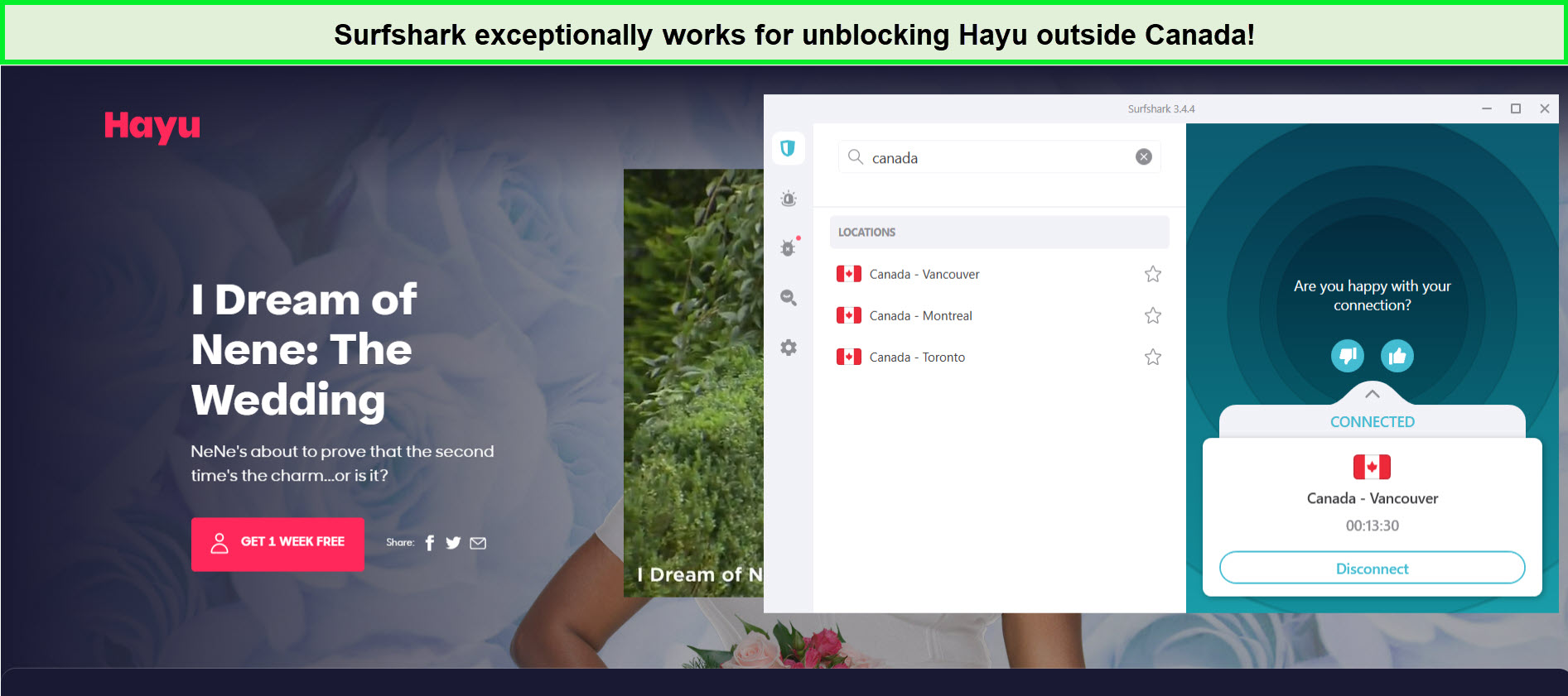 screenshot-of-surfshark-unblocking-hayu-outside-canada