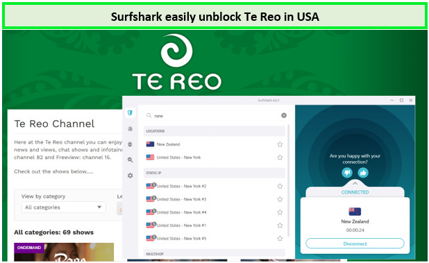 unblock-te-reo-in-USA-with-surfshark