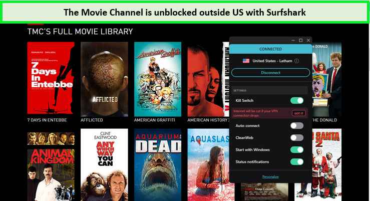 screenshot-of-the-movie-channel-unblocked-via-surfshark-in-Italy