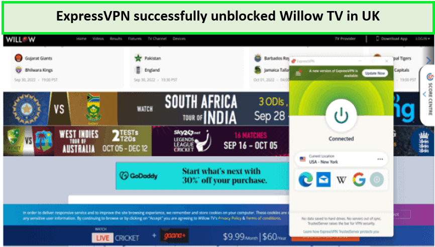 ExpressVPN-successfully-unblocked-Willow-TV-in-UK