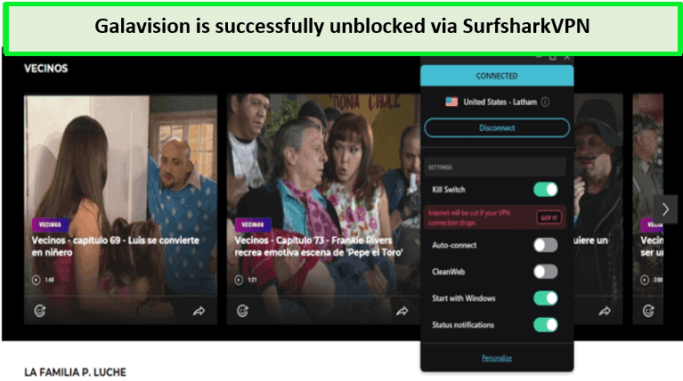 Galavision-is-successfully-unblocked-via-SurfsharkVPN