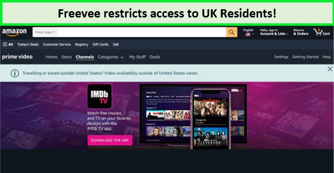 Geo-restriction-error-screen-shot-of-Freevee-in-UK