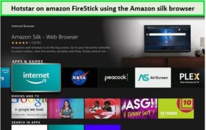 Hotstar-on-amazon-FireStick-using-the-Amazon-silk-browser-in-New Zealand