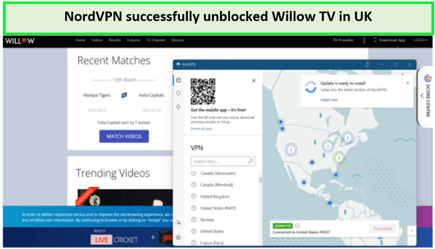 NordVPN-successfully-unblocked-Willow-TV-in-UK