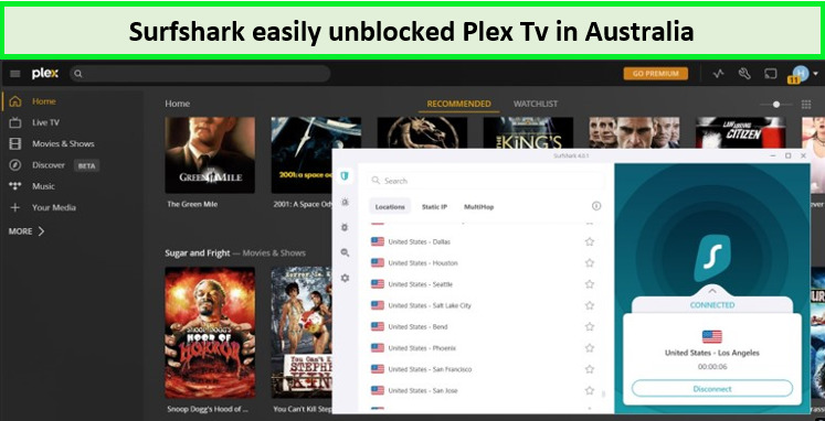 Plex-tv-in-australia-can-watched-through-Surfshark