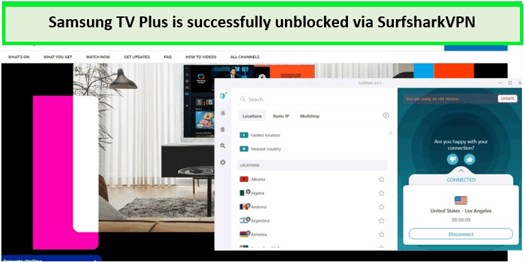 Samsung-TV-Plus-is-successfully-unblocked-via-SurfsharkVPN