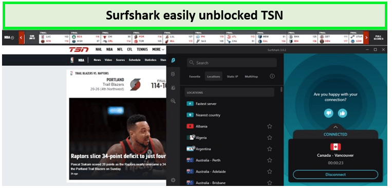 Surfshark-easily-unblocked-TSN-in-UAE