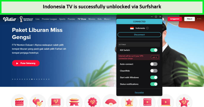 indonesia-tv-unblocked-via-Surfshark-in-Spain
