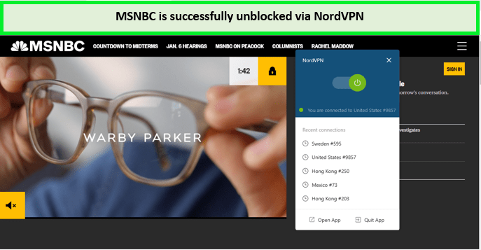 msnbc-unblocked-via-NordVPN-outside-US