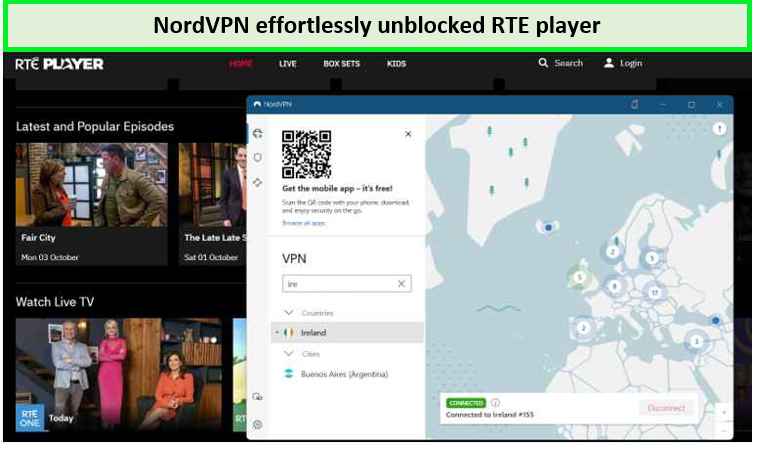 RTE-player-unblocked-by-nordVPN-in-uk