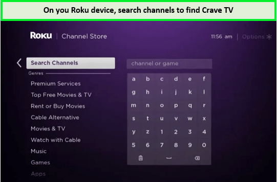search-crave-tv-on-roku