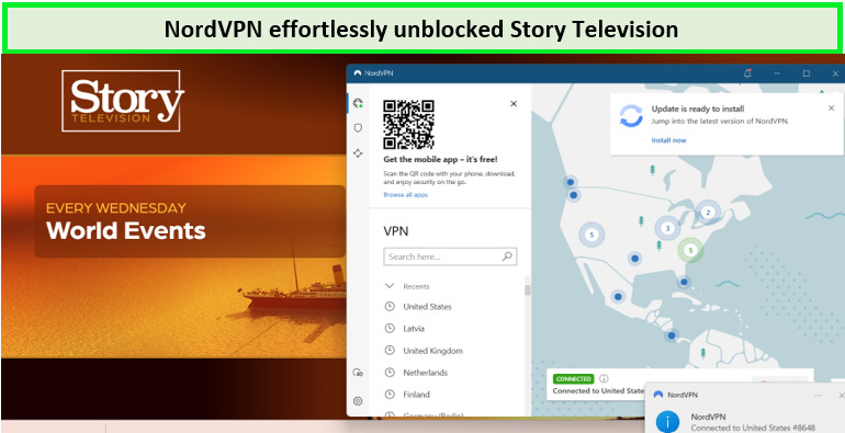 NordVPN-successfully-unblocked-Story-Television-in-Canada