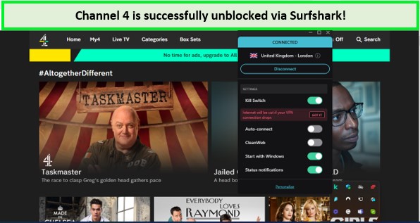 Channel4-unblocked-via-surfshark-in-USA