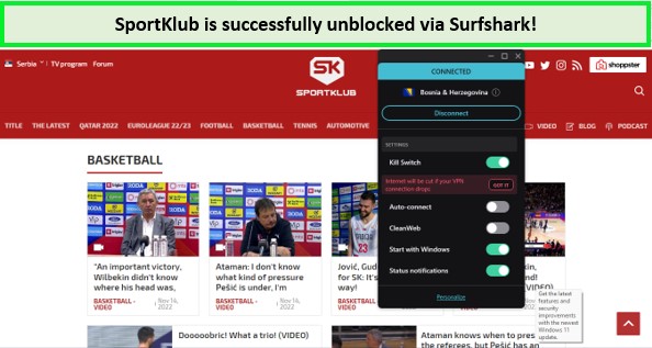 SportsKlub-unblocked-via-surfshark-in-CA