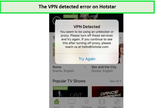 VPN-Detected-Error-on-Hotstar-outside-India