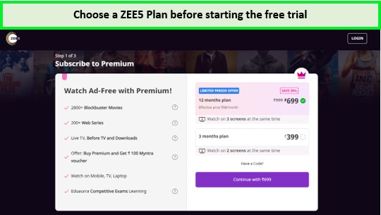 Zee5-cost-plans-outside-India