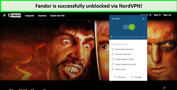 fandor-unblocked-via-NordVPN-in-Spain