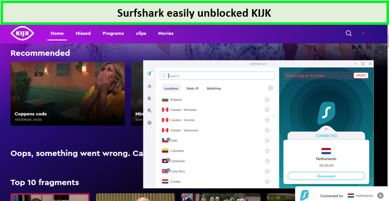 kijk-unblocked-in-canada-with-surfshark