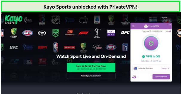 privatevpn-unblocking-kayo-in-USA