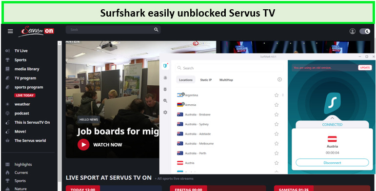 unblocked-servus-tv-in-Italy-with-surfshark