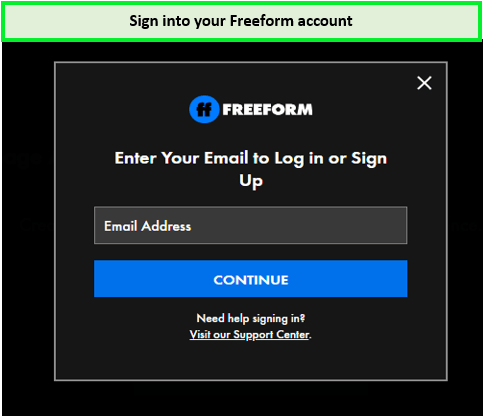 sign-into-freeform-account