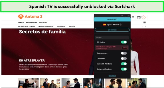 spanish-tv-unblocked-via-surfshark-in-Canada