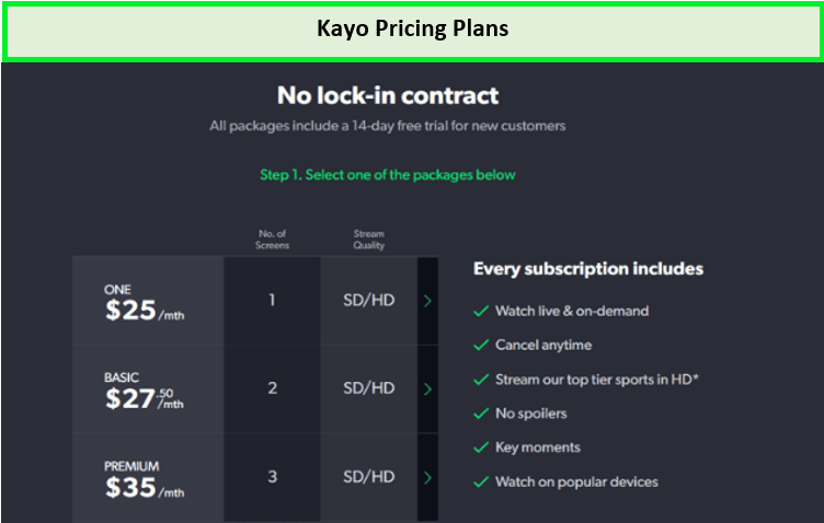 kayo-pricing-plans