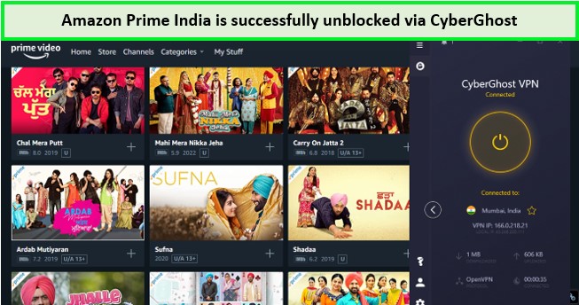 watch amazon prime india in germany with cyberghost