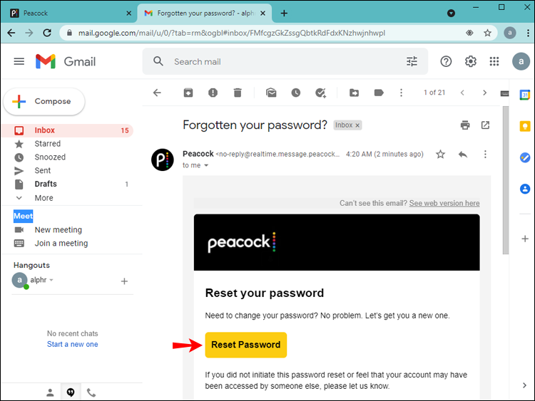 Password-reset-message