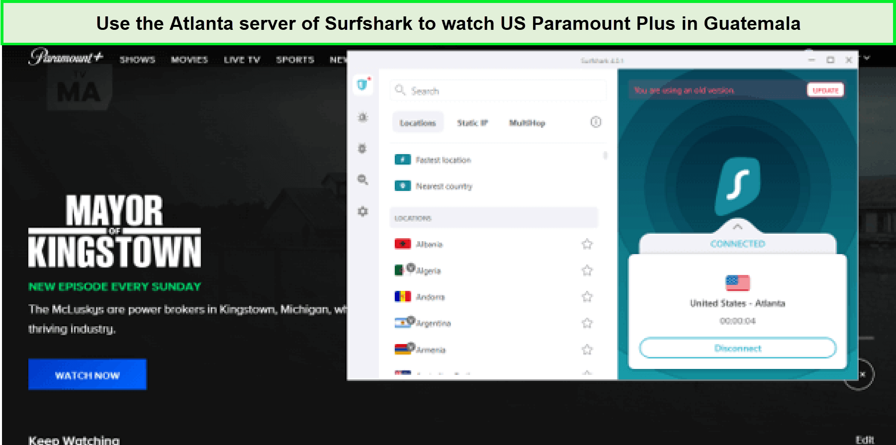 Surfshark-unblock-US-Paramount-Plus-in-Guatemala