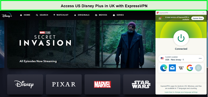 Disney Plus is accessible in UK with ExpressVPN