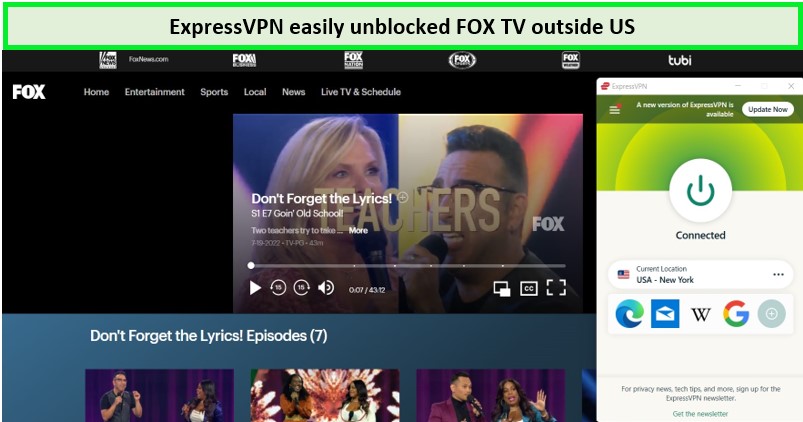 Unblock Fox TV with ExpressVPN