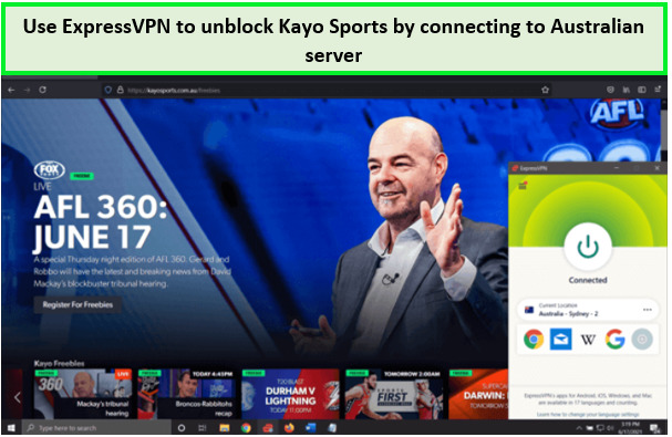 ExpressVPN unblocked kayo Sports