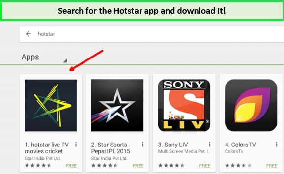 search-for-hotstar-app-in-South Korea