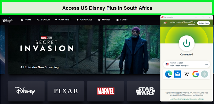 we successfully accessed US Disney Plus in South Africa via ExpressVPN