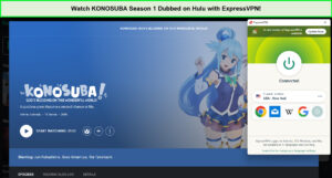 Watch-KonoSuba-Season-1-Dubbed-on-Hulu-with-ExpressVPN-in-South Korea