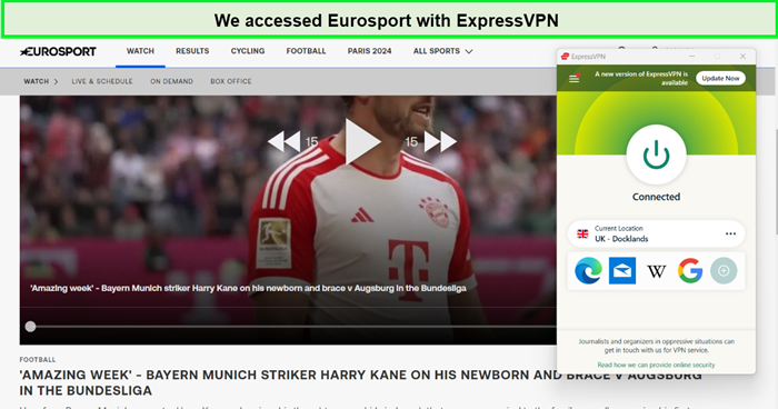 access eurosport in france with expressvpn