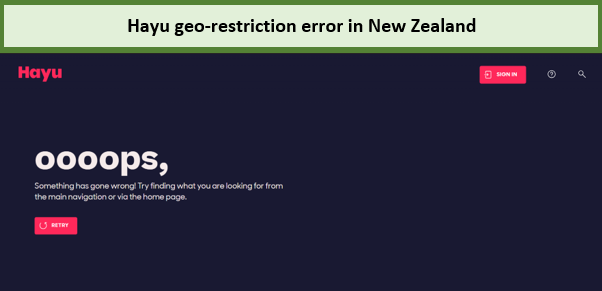 hayu geo-restriction error in nz