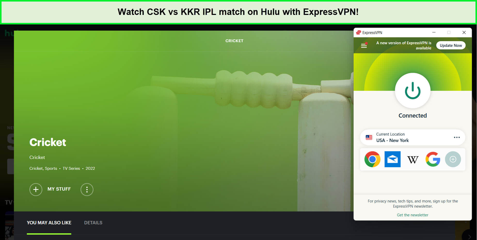 unblock-hulu-to-watch-csk-vs-kkr-ipl-match-in-uk