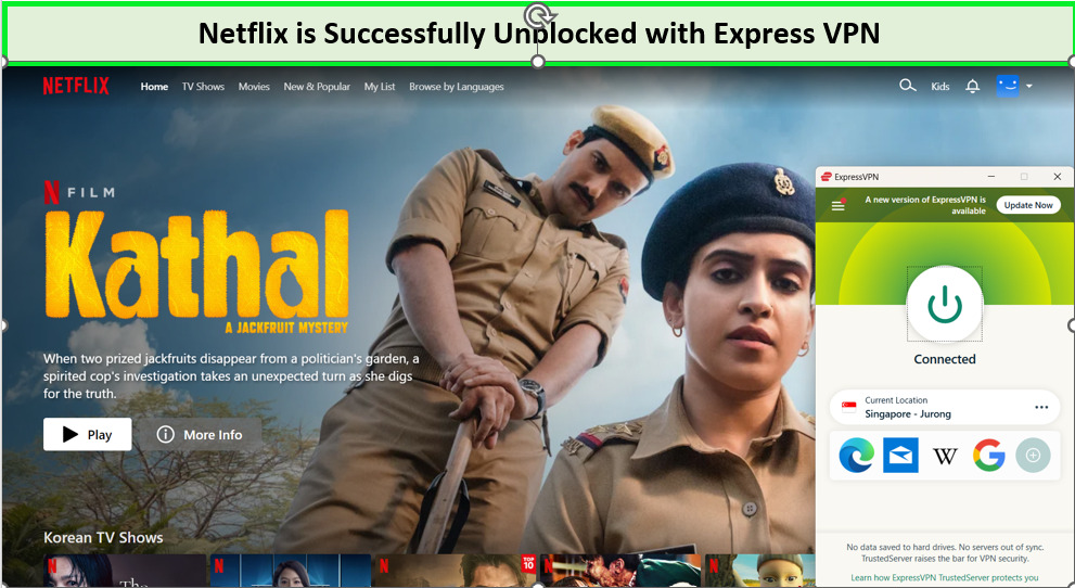Netflix-Singapore-successfully-unblocked-with-expressVPN-from anywhere-USA