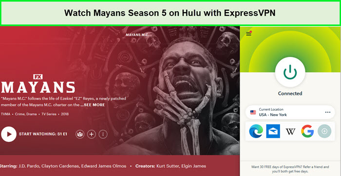 watch-mayans-season5-on-hulu-with-expressvpn-in-Canada