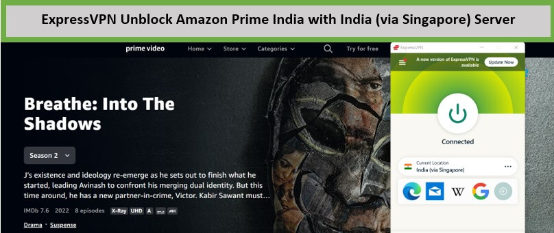Amazon Prime India unblock by ExpressVPN