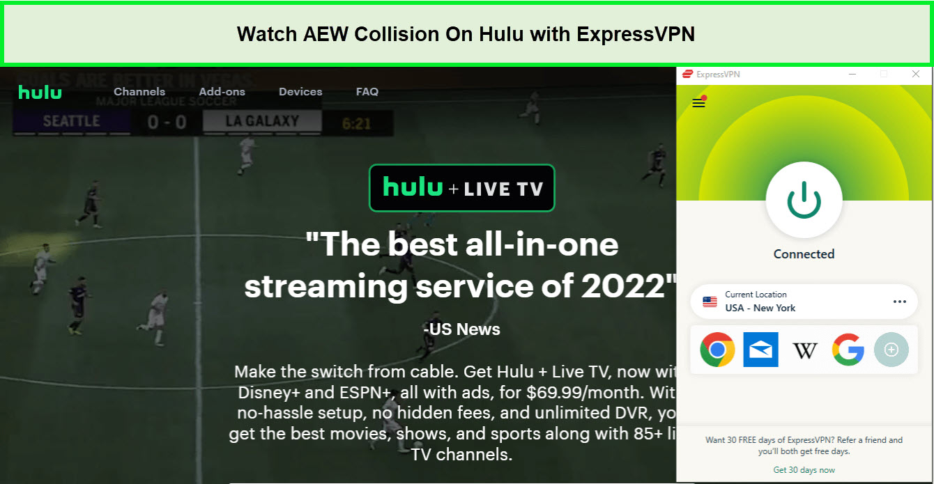 Watch-AEW-Collision-in-Spain-On-Hulu-with-ExpressVPN.