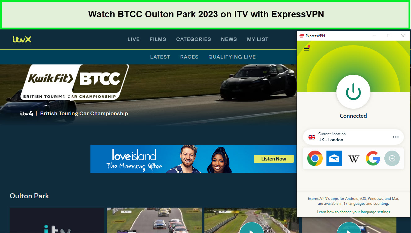 Watch-BTCC-Oulton-Park-2023-in-France-on-ITV-with-ExpressVPN