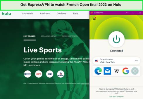 Get-ExpressVPN-to-watch-French-Open-final-2023-on-Hulu-in-South Korea